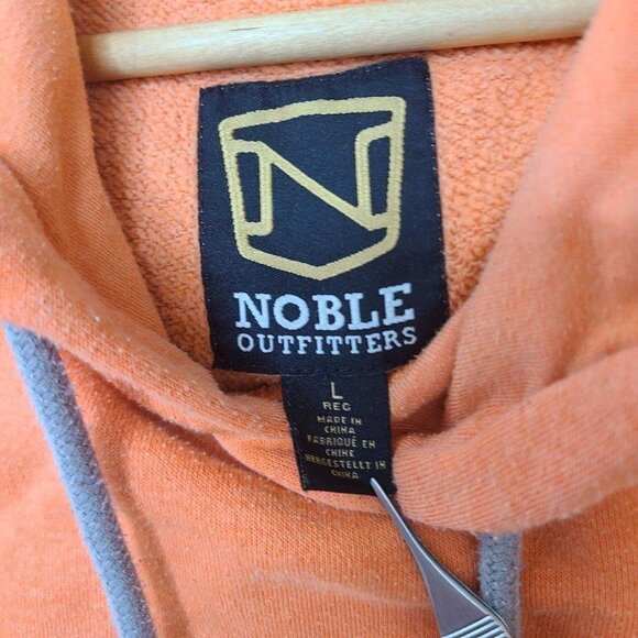 Noble Outfitters Hoodie Men's Orange Large Hooded Sweatshirt Workwear - Picture 3 of 12
